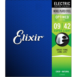 Jeu de cordes électriques Optiweb filé rond Super Light 09-42