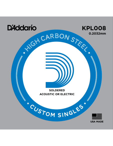 Corde unité 8 électrique ou acoustique acier plein Torsion Soudée
