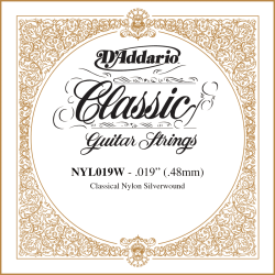 Corde à l'unité Classique Nylon plaqué argent 019
