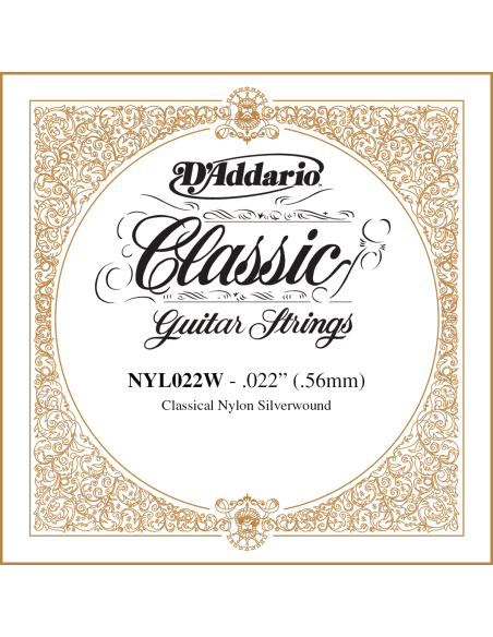 Corde à l'unité Classique Nylon plaqué argent 022