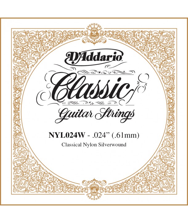 Corde à l'unité Classique Nylon plaqué argent 024