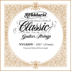 Corde à l'unité Classique Nylon plaqué argent 026