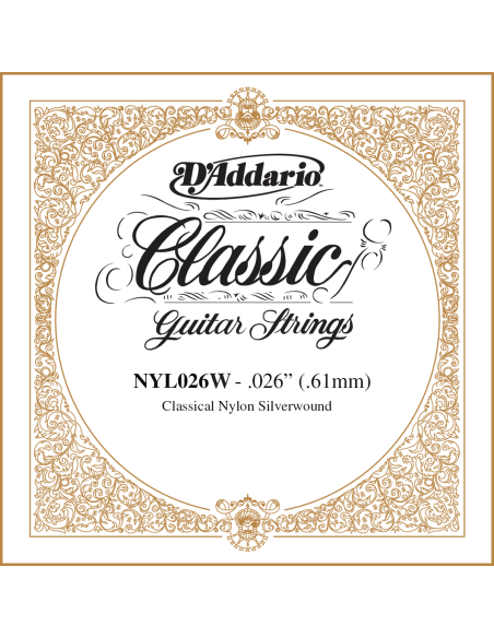 Single Classical Guitar Silver Wound 026