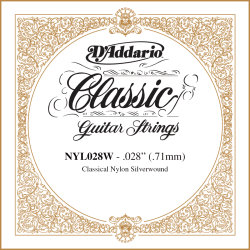 Corde à l'unité Classique Nylon plaqué argent 028