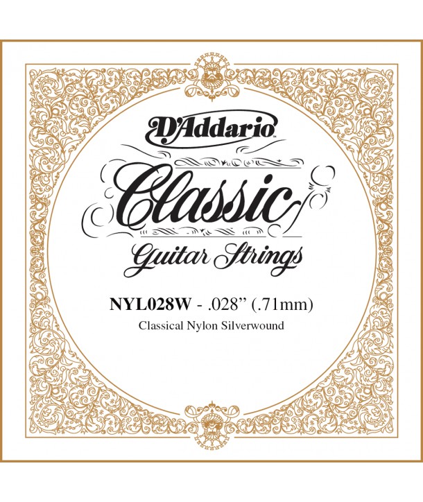 Corde à l'unité Classique Nylon plaqué argent 028