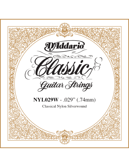 Corde à l'unité Classique Nylon plaqué argent 029