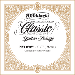 Corde à l'unité Classique Nylon plaqué argent 030