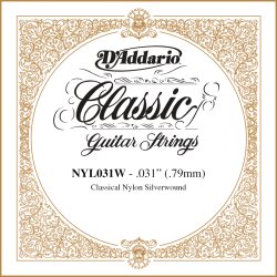 Corde à l'unité Classique Nylon plaqué argent 031