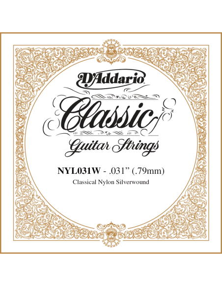 Corde à l'unité Classique Nylon plaqué argent 031