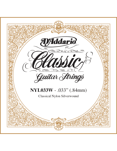 Corde à l'unité Classique Nylon plaqué argent 033