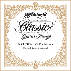 Corde à l'unité Classique Nylon plaqué argent 034