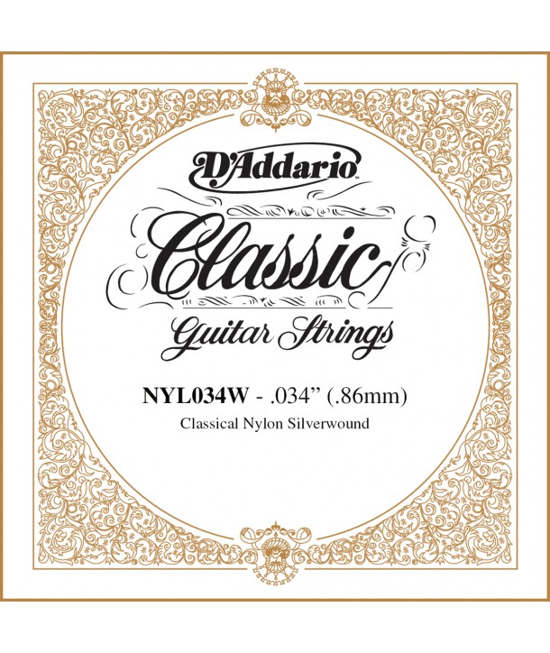 Corde à l'unité Classique Nylon plaqué argent 034