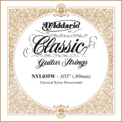 Corde à l'unité Classique Nylon plaqué argent 035