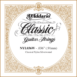 Corde à l'unité Classique Nylon plaqué argent 036