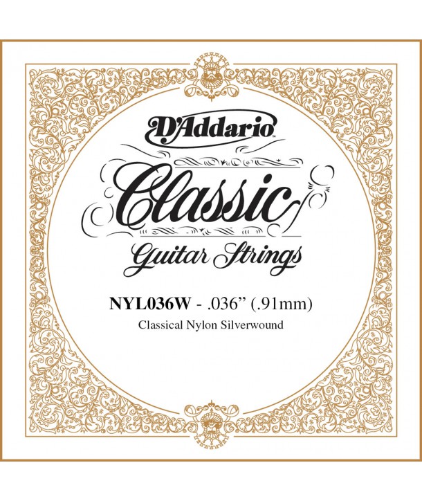 Single Classical Guitar Silver Wound 036