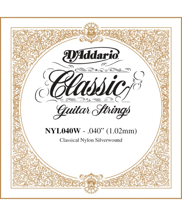 Single Classical Guitar Silver Wound 040