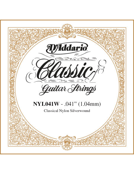 Single Classical Guitar Silver Wound 041