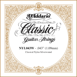 Corde à l'unité Classique Nylon plaqué argent 043