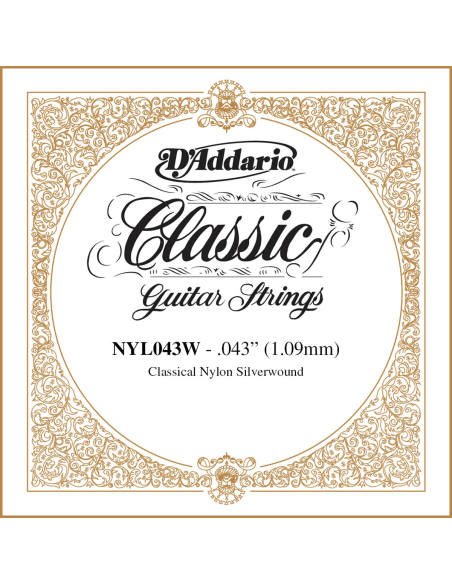 Corde à l'unité Classique Nylon plaqué argent 043