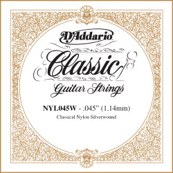 Corde à l'unité Classique Nylon plaqué argent 045