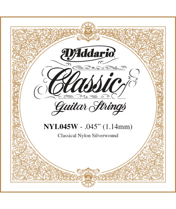 Corde à l'unité Classique Nylon plaqué argent 045