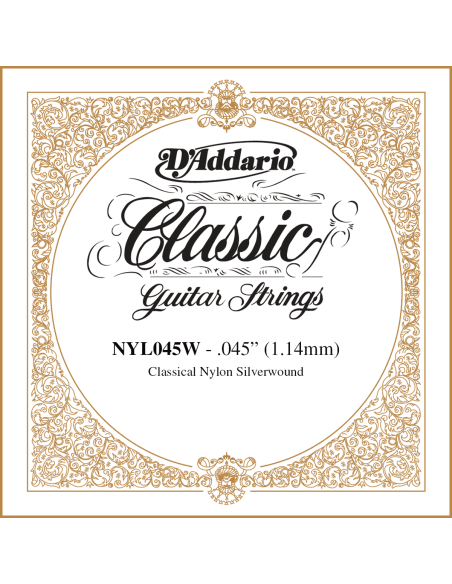 Corde à l'unité Classique Nylon plaqué argent 045