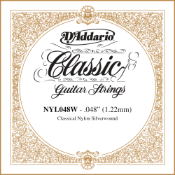 Corde à l'unité Classique Nylon plaqué argent 048