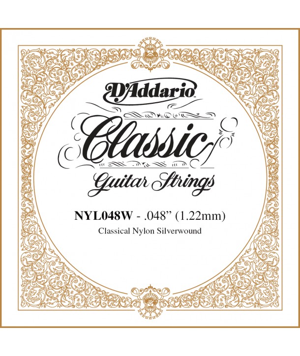 Corde à l'unité Classique Nylon plaqué argent 048