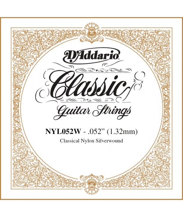 Single Classical Guitar Silver Wound 052