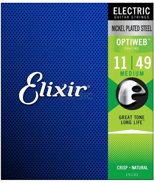 Jeu de cordes électriques Optiweb filé rond Medium 11-49