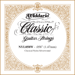 Corde à l'unité Classique Nylon plaqué argent 058