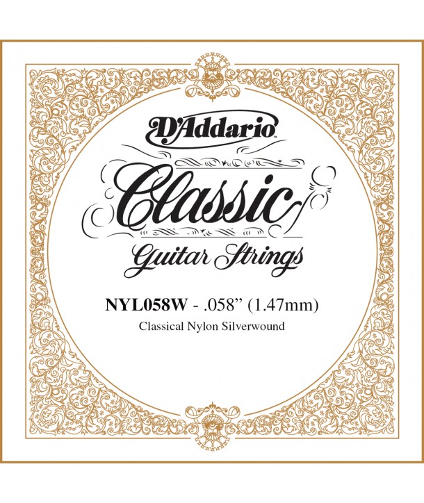 Corde à l'unité Classique Nylon plaqué argent 058