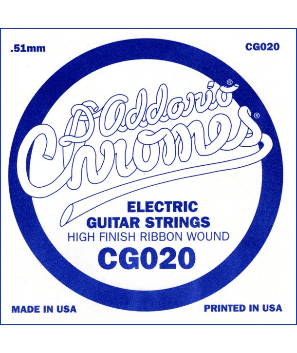 Einzelsaite für E-Gitarren Chrome 020