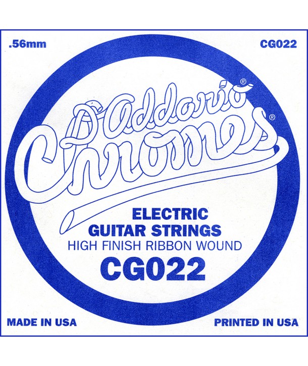 Corde unité électrique Chromes filée plat 022