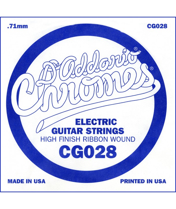 Corde unité électrique Chromes filée plat 028