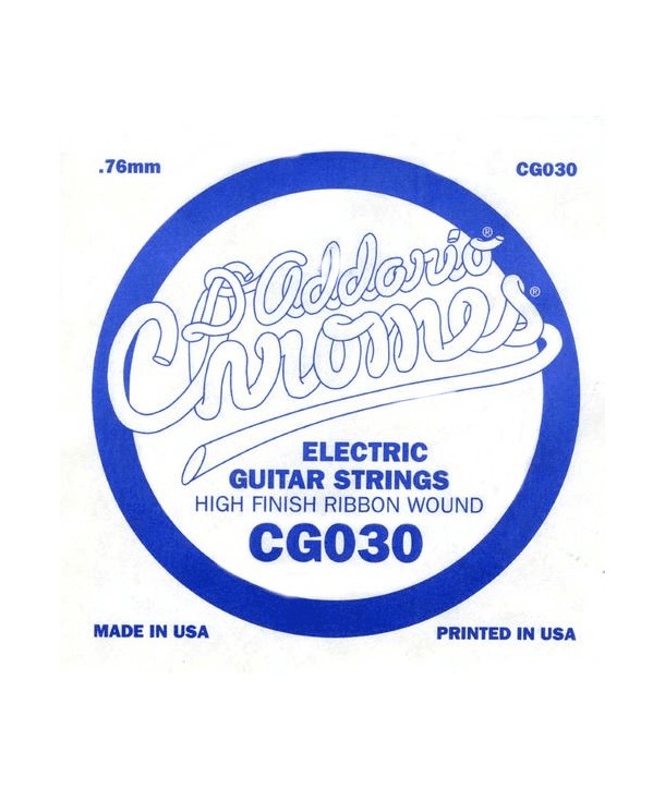 Einzelsaite für E-Gitarren Chrome 030