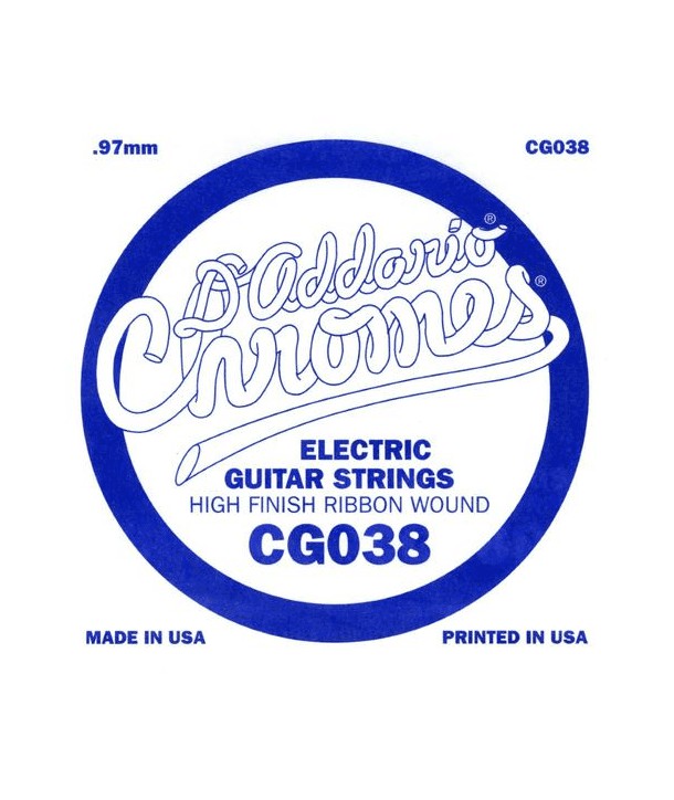 Einzelsaite für E-Gitarren Chrome 038