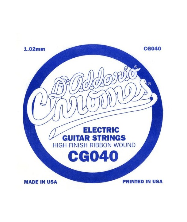 Einzelsaite für E-Gitarren Chrome 040