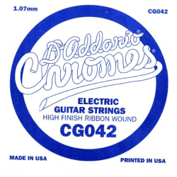 Corde unité électrique Chromes filée plat 042