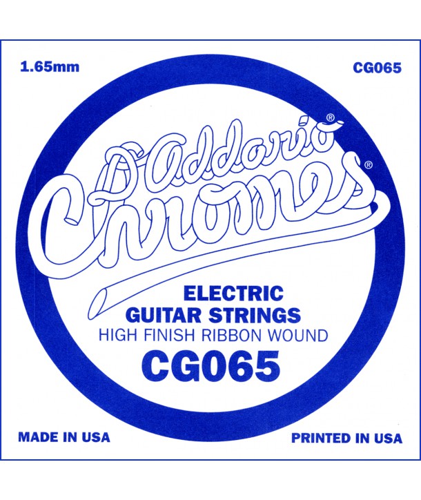 Corde unité électrique Chromes filée plat 065