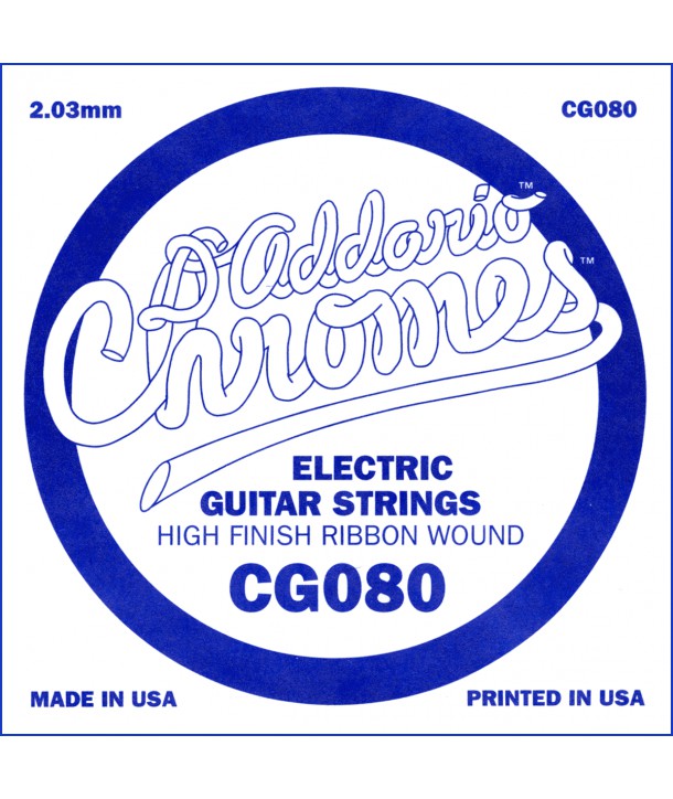 Einzelsaite für E-Gitarren Chrome 080