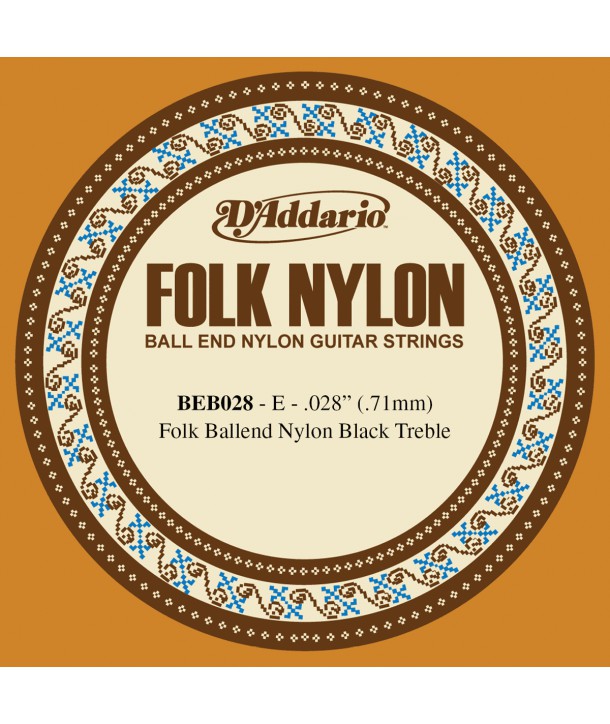 Single Classical/Folk Guitar Nylon 028 Ball End