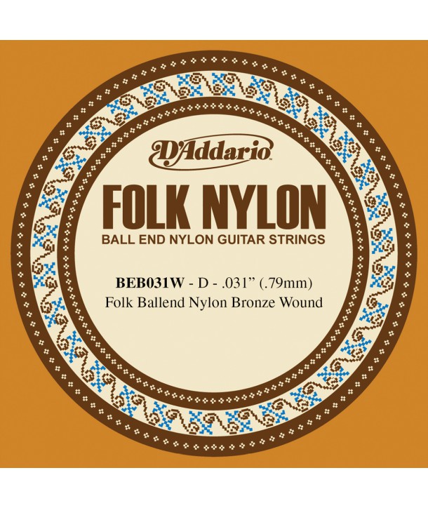 Corde à l'unité Folk Nylon filé bronze à boule 31