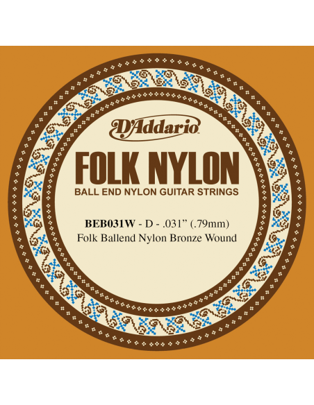 Corde à l'unité Folk Nylon filé bronze à boule 31