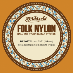 Corde à l'unité Folk Nylon filé bronze à boule 37