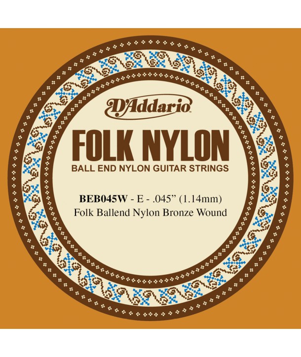 Corde à l'unité Folk Nylon filé bronze à boule 45