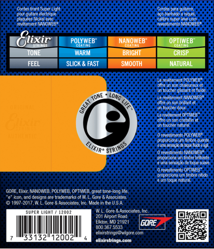 Electric strings set Nanoweb Extra-light 9-42
