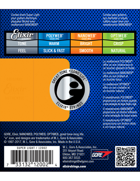 Electric strings set Nanoweb Extra-light 9-42