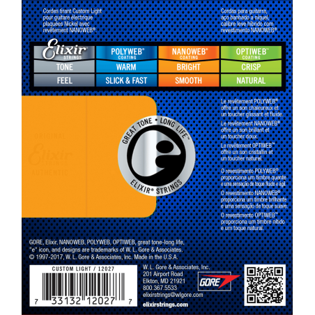 Electric strings set Nanoweb Custom-light 9-46
