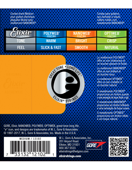 Electric strings set Nanoweb Médium 11-49